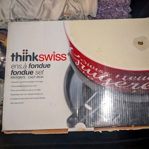 NWT Think Swiss Fondue Set